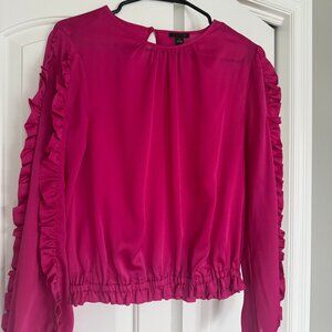 Like New Ann Taylor Hot Pink Blouse Size Small